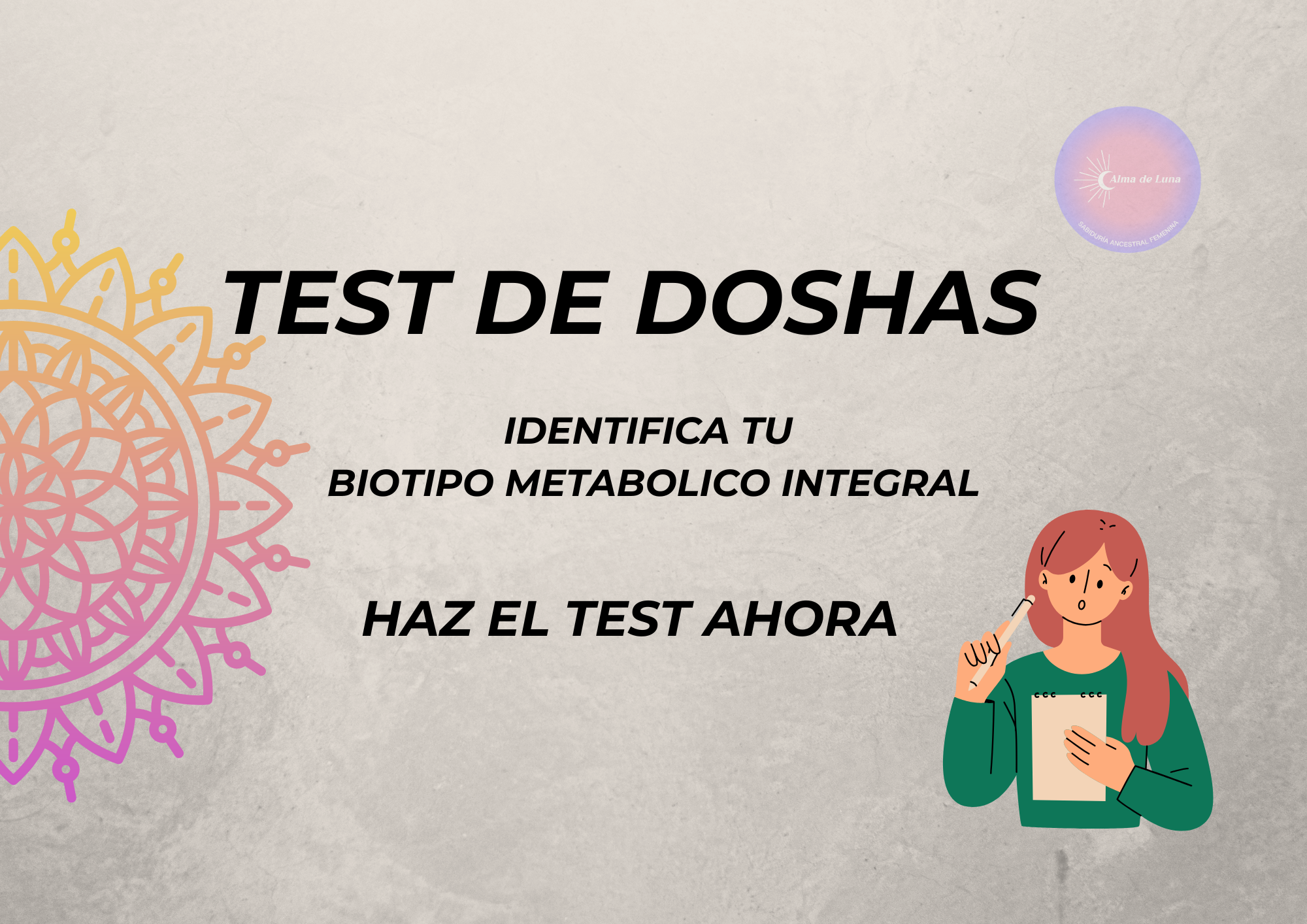TEST DE DOSHAS O BIOTIPO METABOLICO INTEGRAL